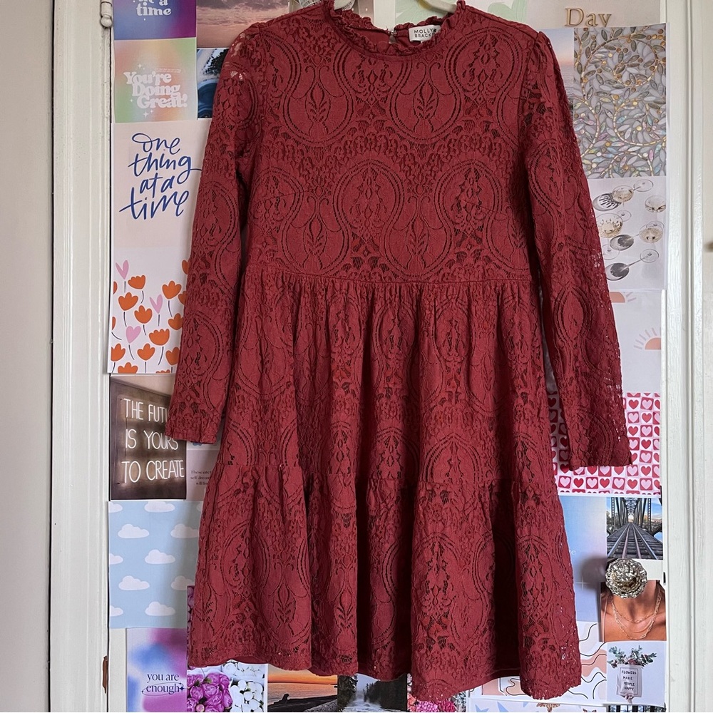 Molly Bracken - Lace midi Mock Neck Dress